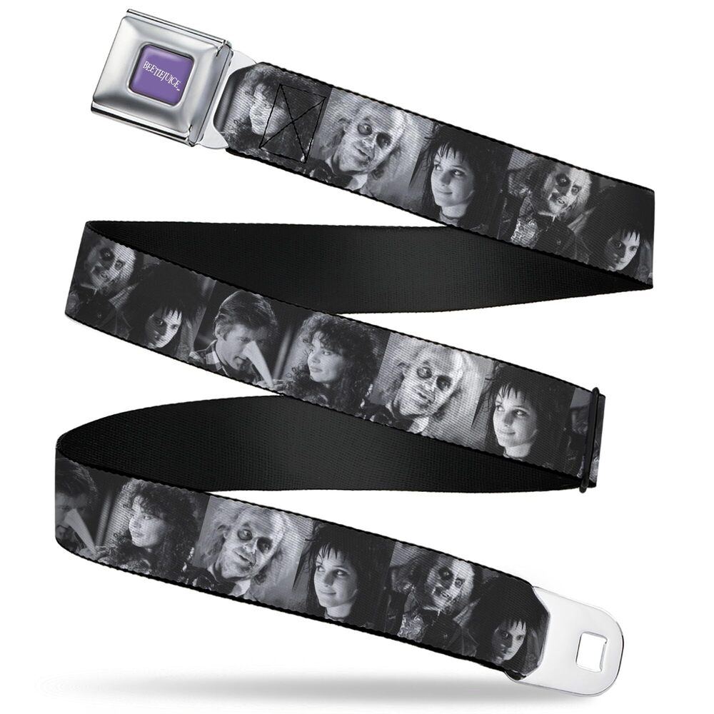 6968 Beetlejuice Belt, Seatbelt Buckle Belt, Beetlejuice Character Face
